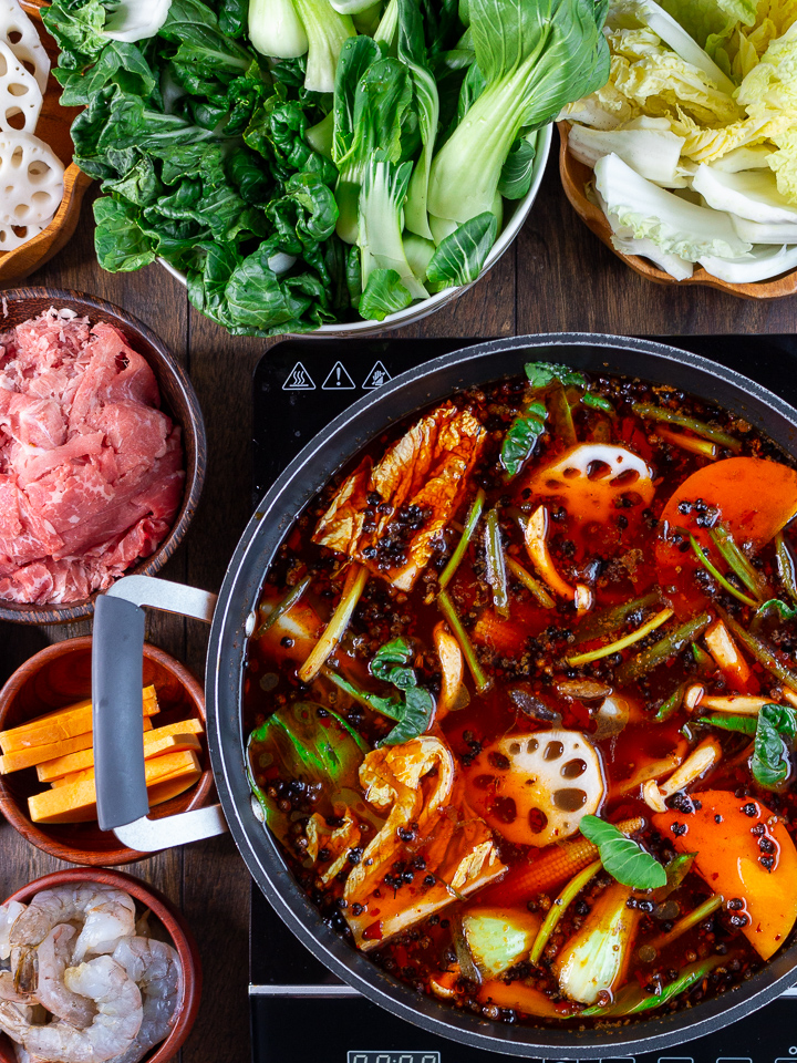 Spicy Sichuan Hot Pot [Mild Broth Recipe Included] - Healthy World Cuisine