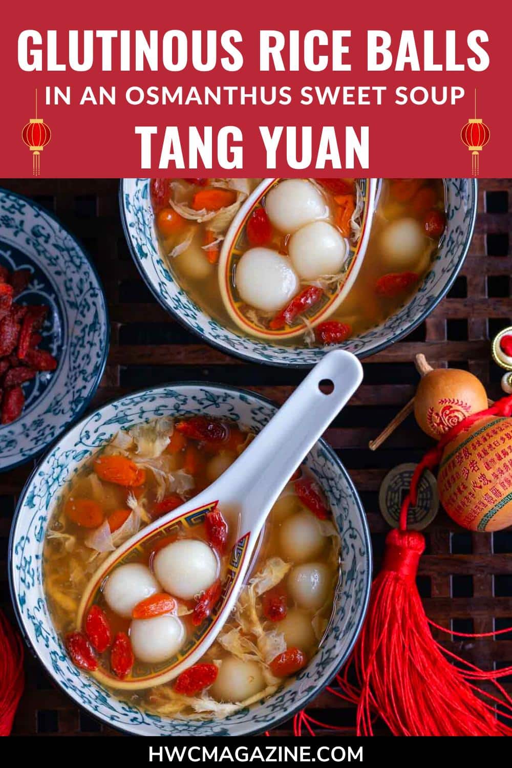 Glutinous Rice Balls in Osmanthus Sweet Soup (Tang Yuan) - Healthy ...