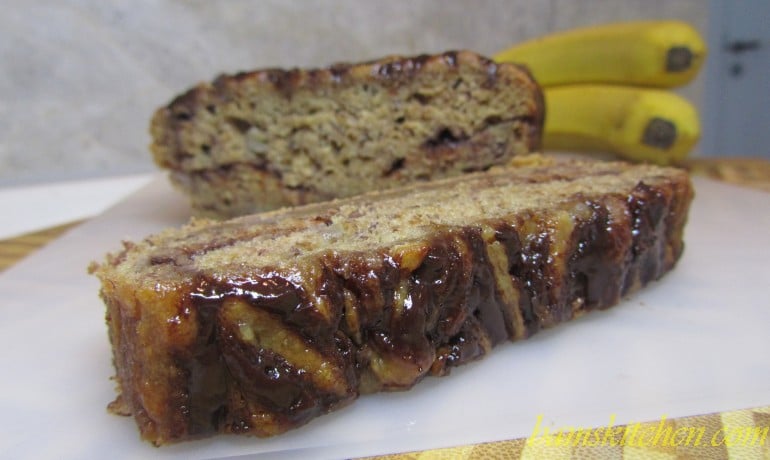 Almost Diet Nutella Banana Bread