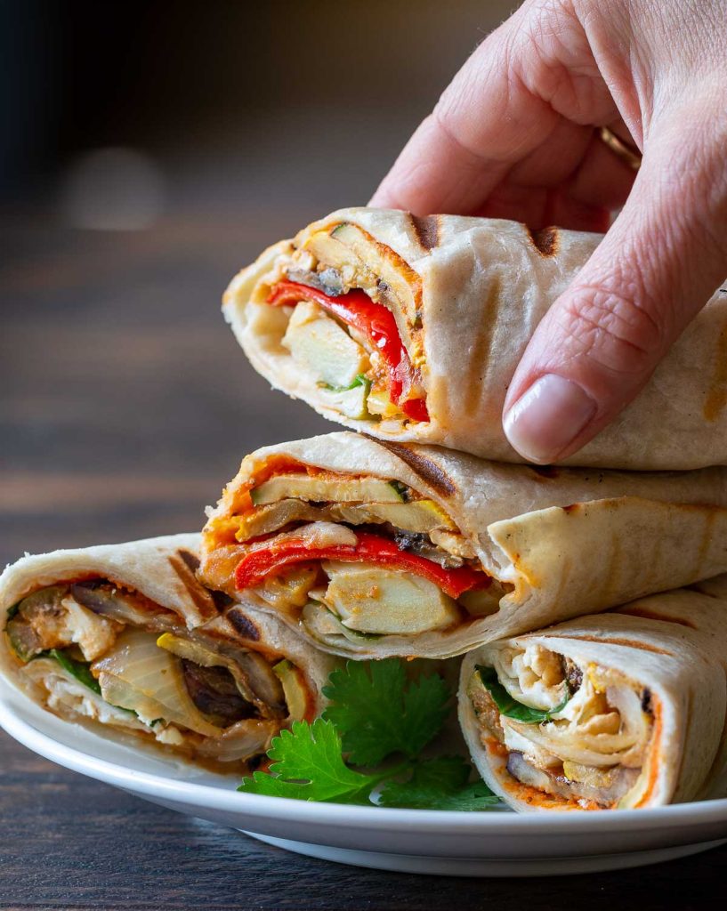 Mediterranean Veggie Wrap - Healthy World Cuisine