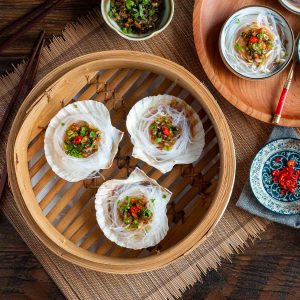 Scallop Boats with Vermicelli Noodles