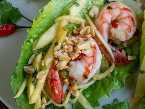 Healthy Grilled Asian Thai Shrimp Salad Recipe