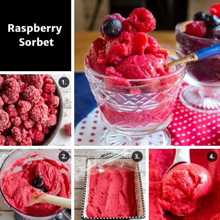 Fruity raspberry sorbet recipe - make ice cream yourself