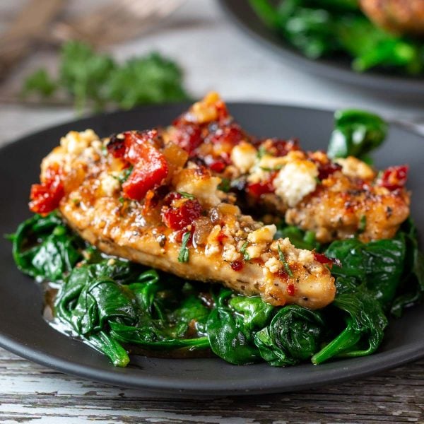 Feta Baked Chicken with Sun-Dried Tomatoes - Healthy World Cuisine