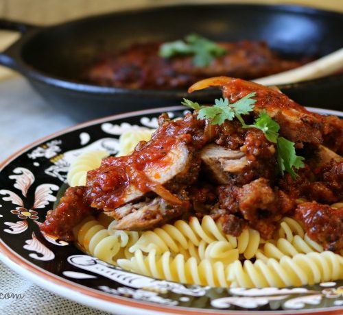 One pot paprika pork and pasta.