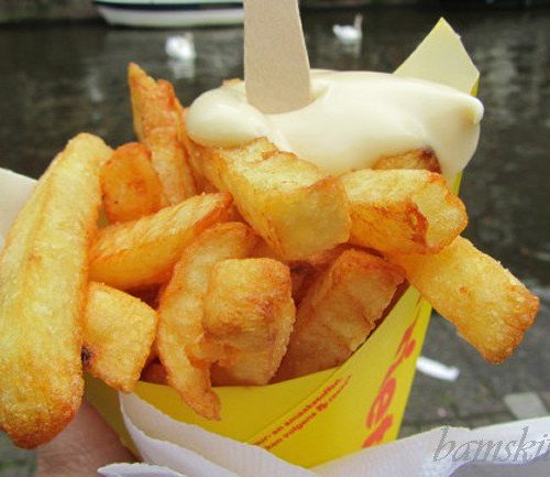 Pommes Frites  Traditional Potato Dish From Belgium, Central Europe