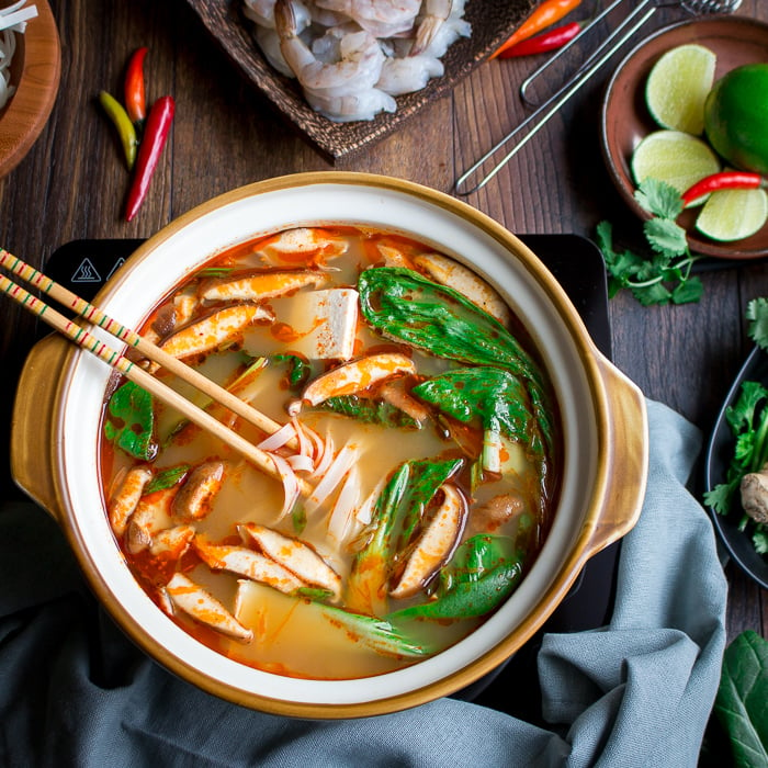 Spicy Sichuan Hot Pot [Mild Broth Recipe Included] - Healthy World Cuisine