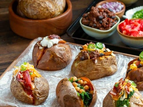 Ultimate Guide to an Easy Baked Potato Bar (with TONS of Toppings